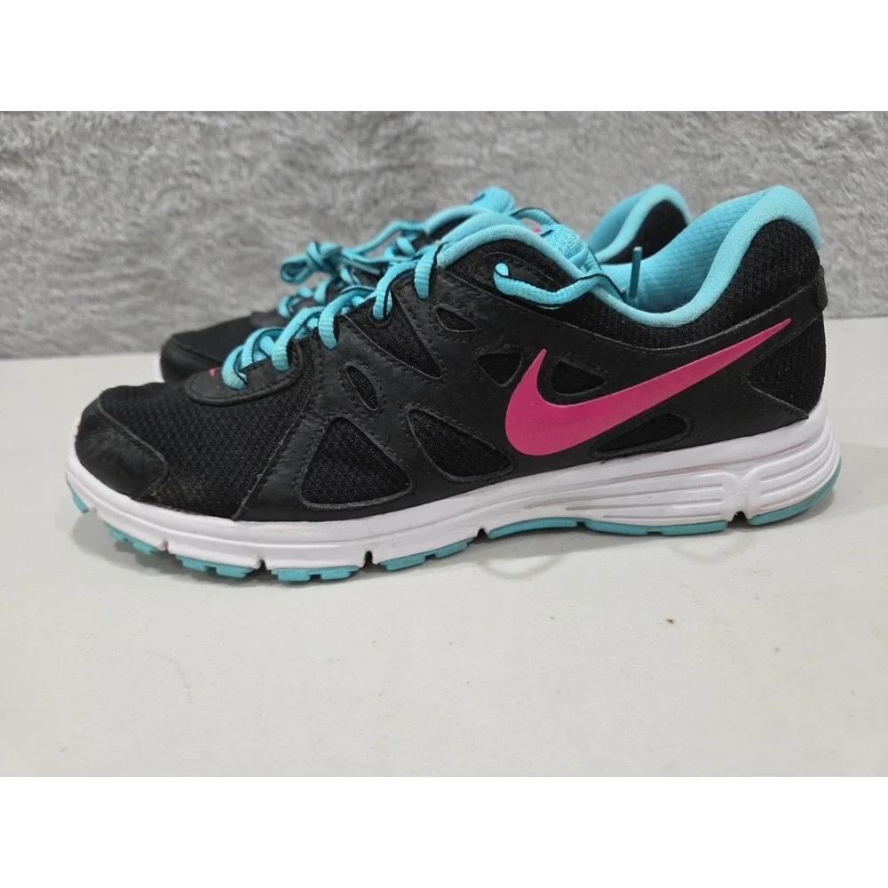 Nike Shoes Womens Sz 11  Revolution 2 Running Sneakers Black Lace Up  554900-019